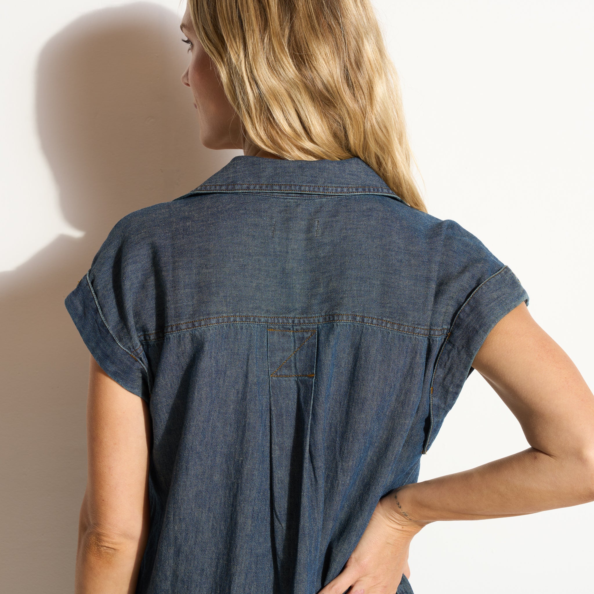 Blake Japanese Fluid Denim Dress - Image 10