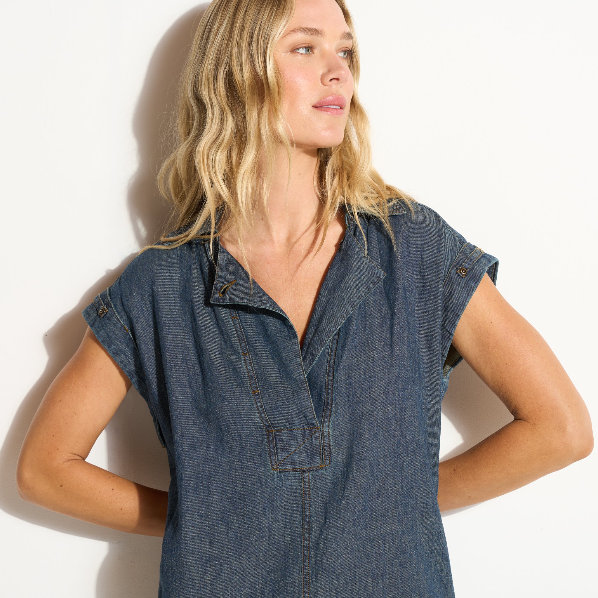 Blake Japanese Fluid Denim Dress - Image 9