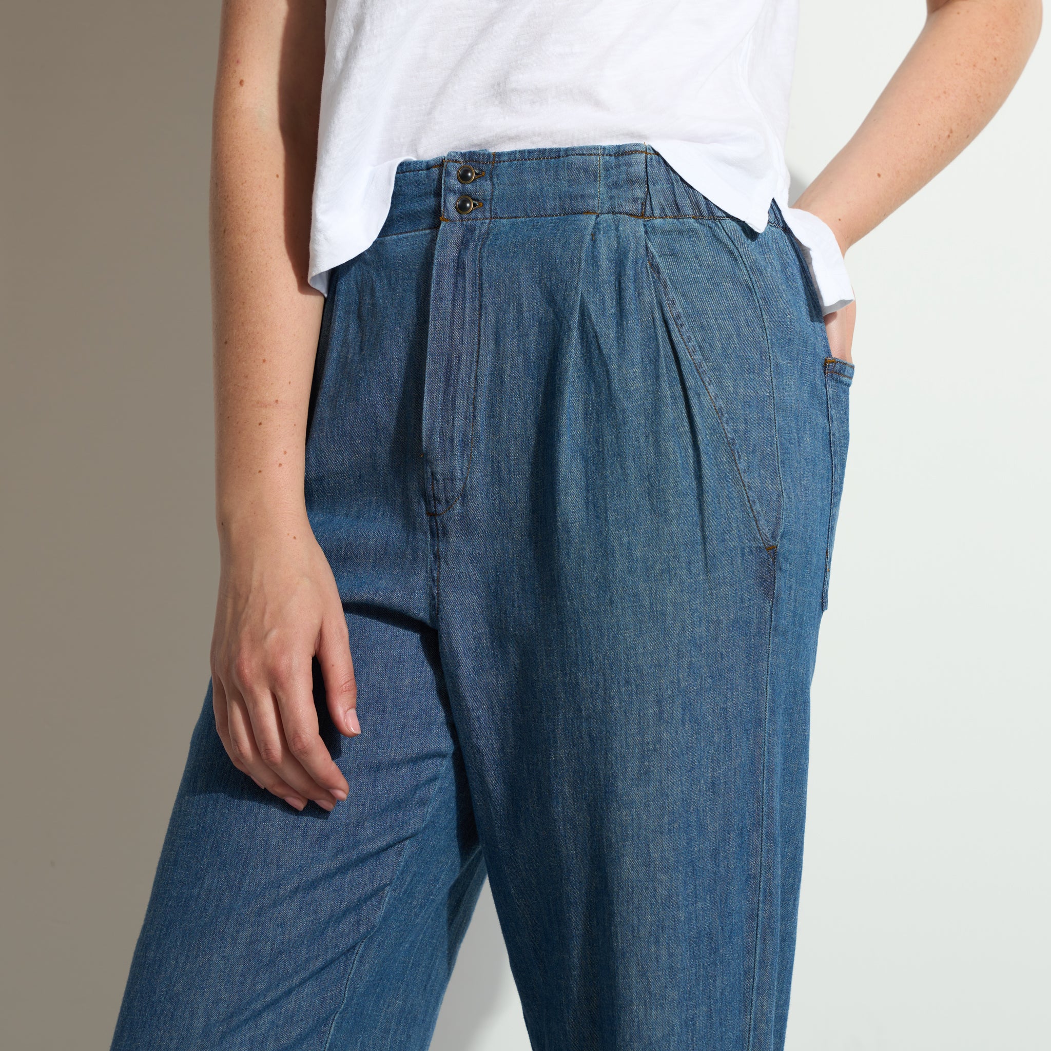 Cameron Japanese Fluid Denim Pant - Image 4