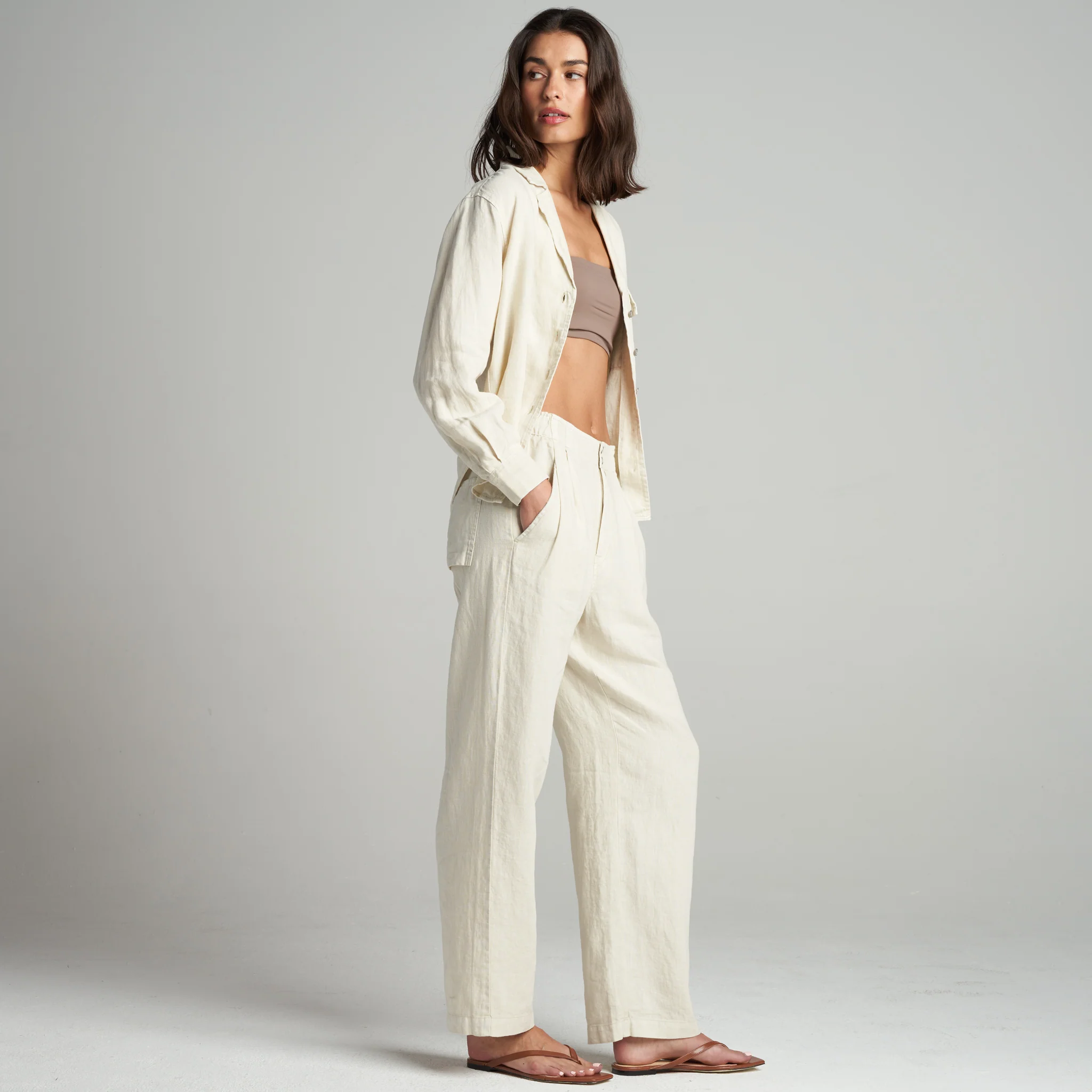 Cameron Wide Leg Linen Pant