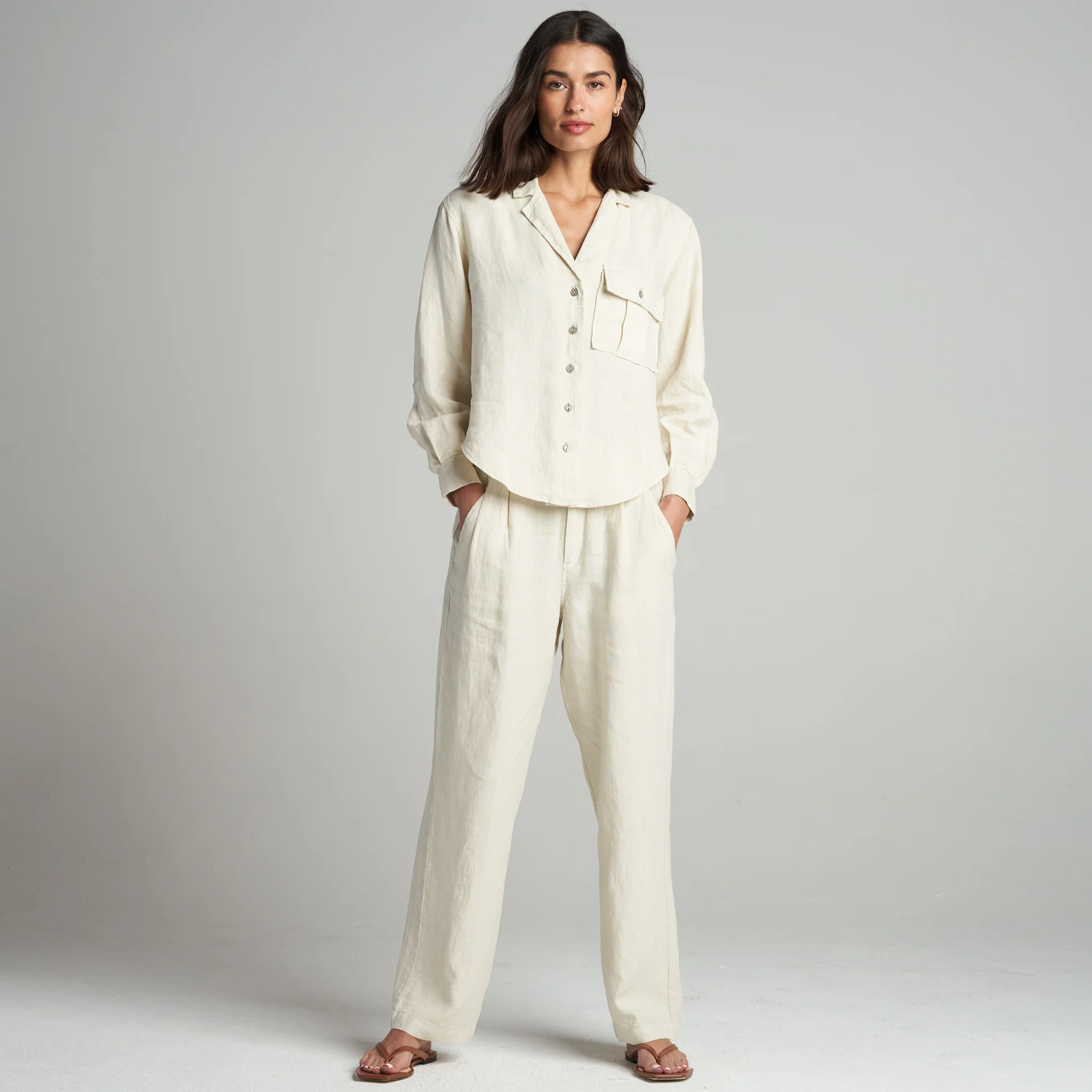 Cameron Wide Leg Linen Pant - Image 4