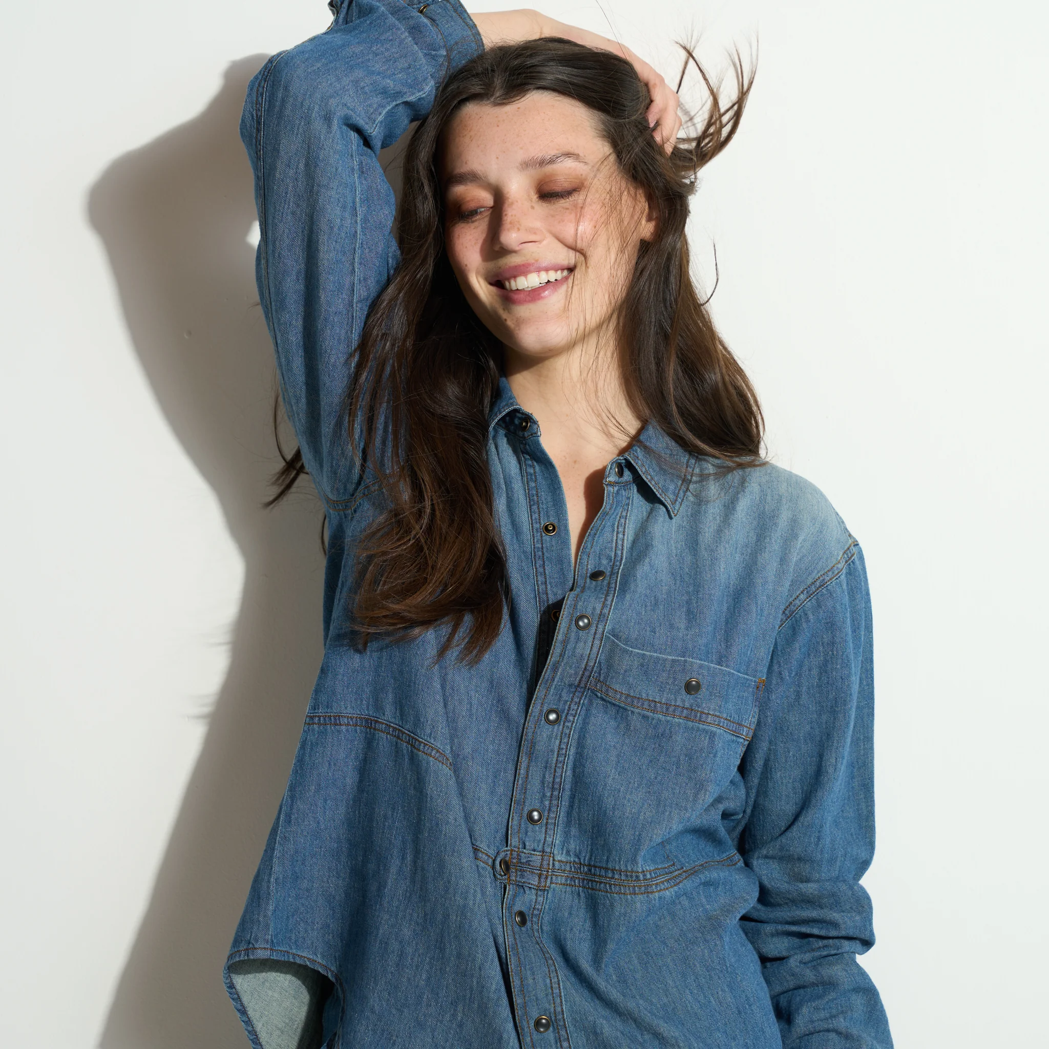 Celeste Oversized Japanese Denim Shirt - Image 4