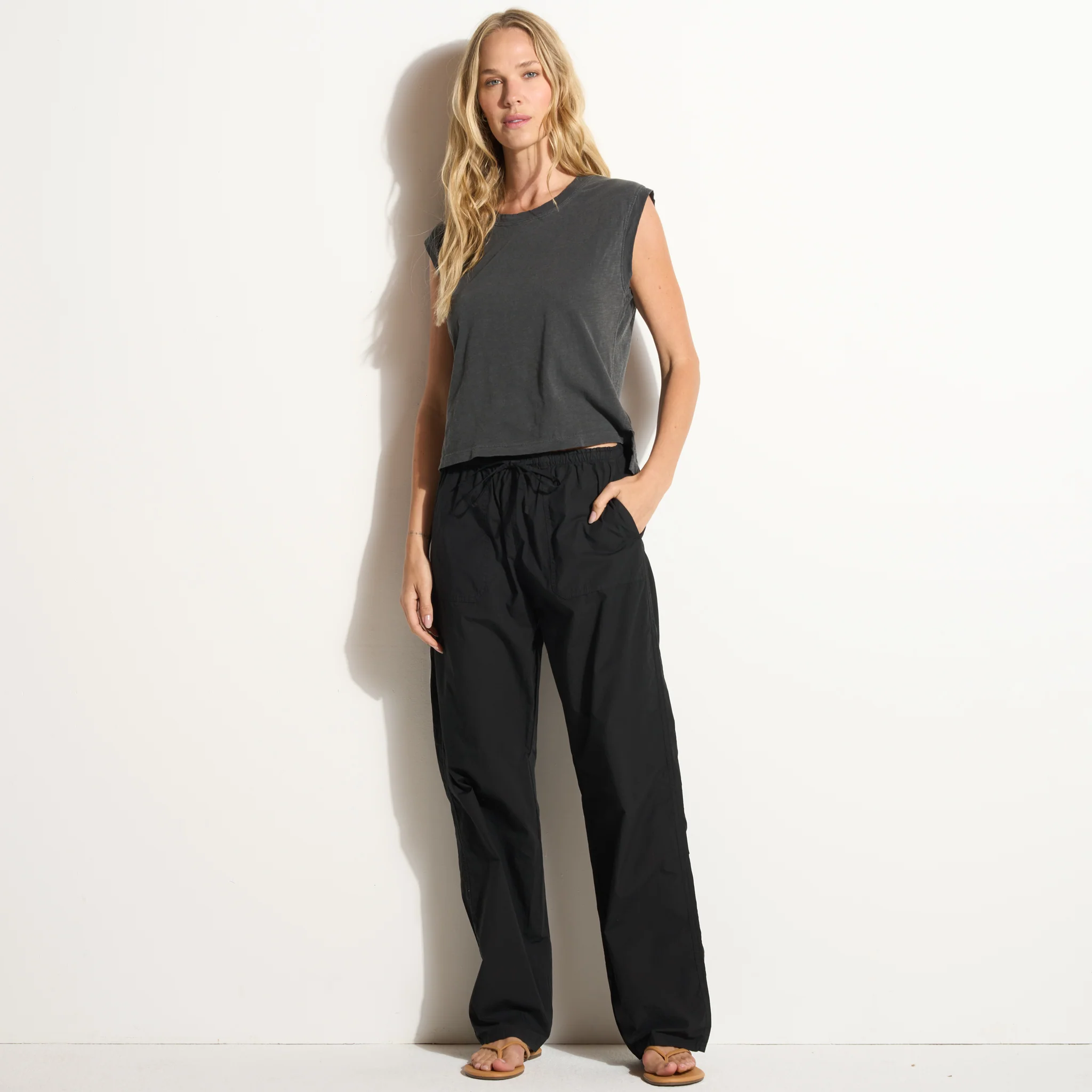Eleanor Mid-Rise Poplin Pant - Image 7