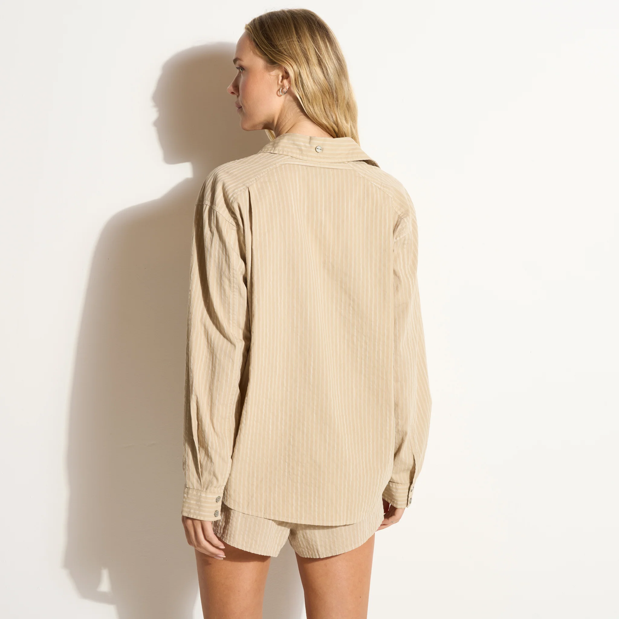 Elliot Oversized Slub Stripe Shirt - Image 7