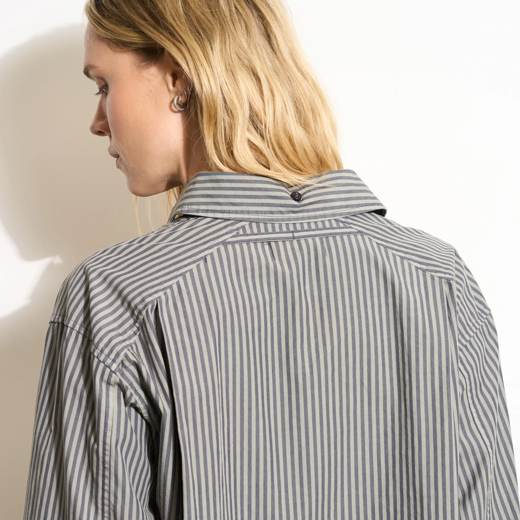Elliott Oversized Stripe Poplin Shirt - Image 10