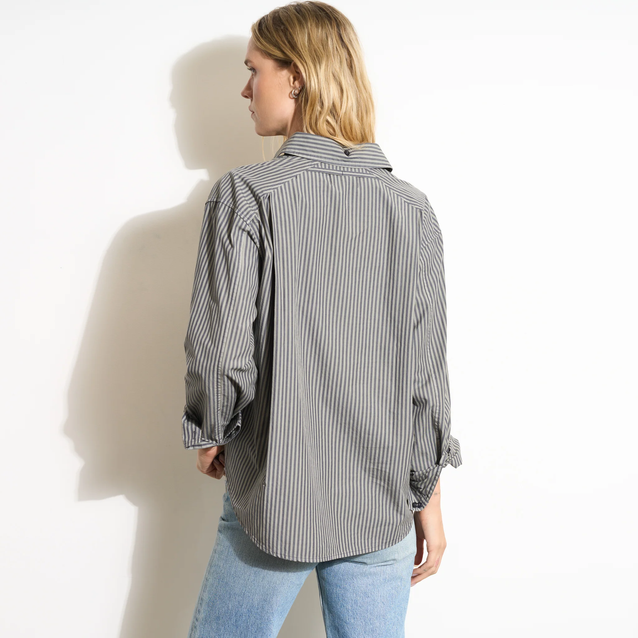 Elliott Oversized Stripe Poplin Shirt - Image 11