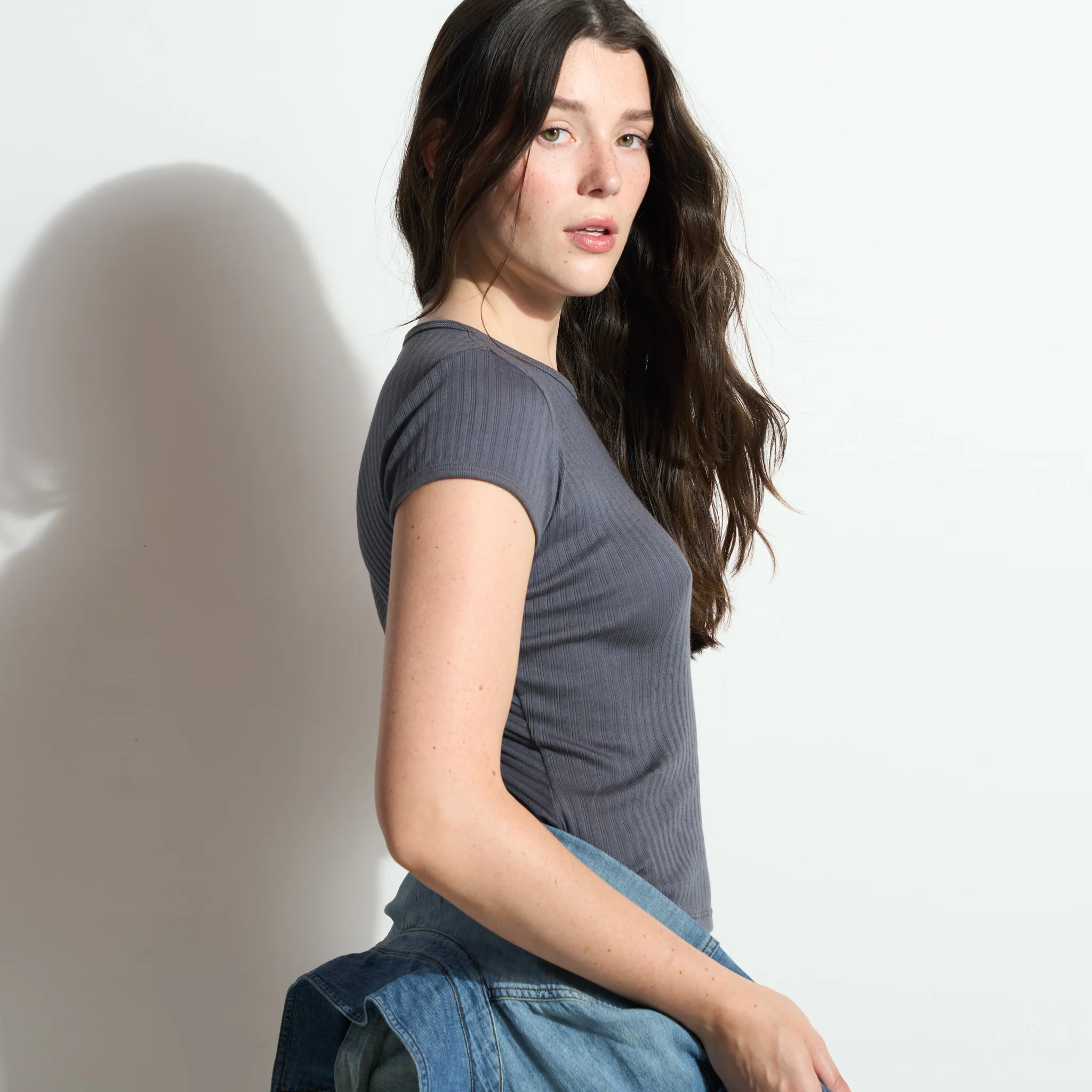 Elodie Slim Rib Tee - Image 3