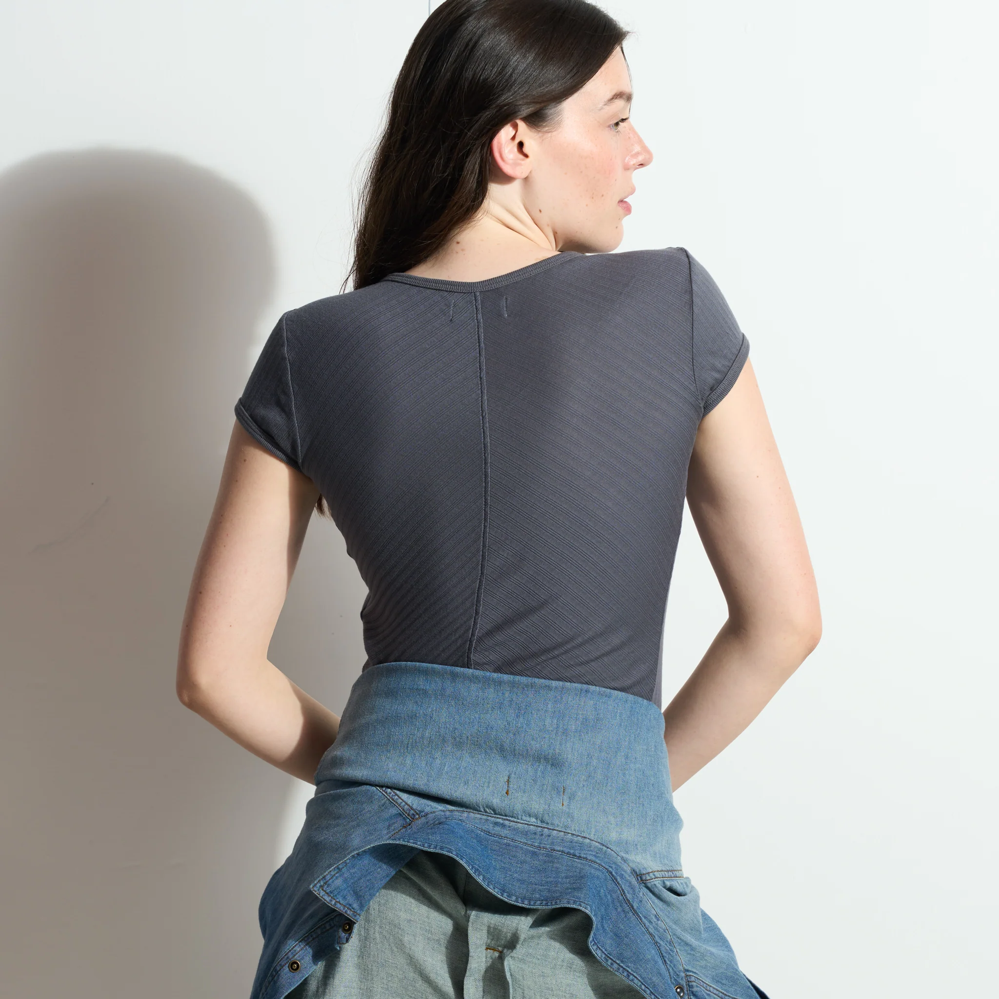 Elodie Slim Rib Tee - Image 4