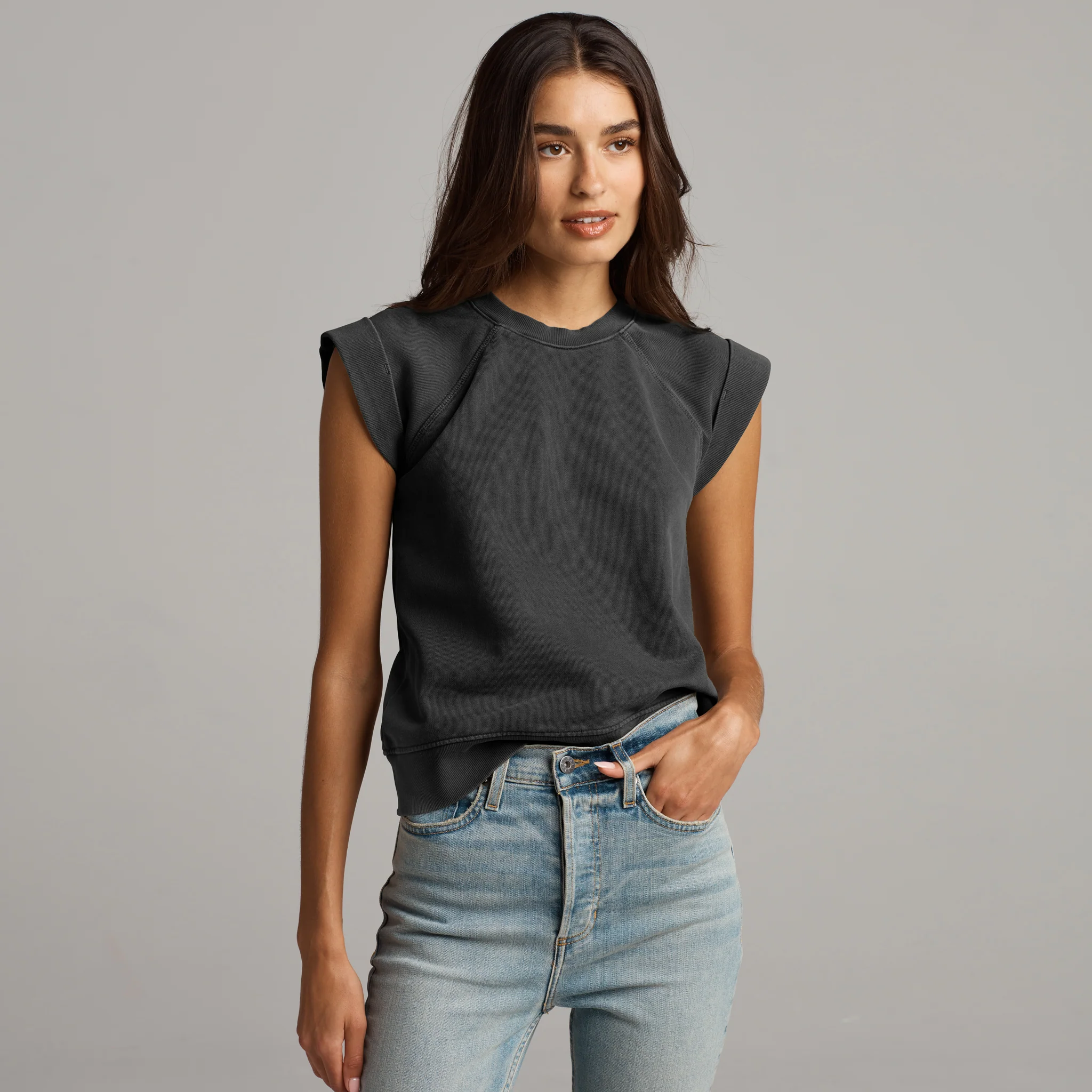 Estelle Cap-Sleeve Raglan Terry Sweatshirt - Image 13