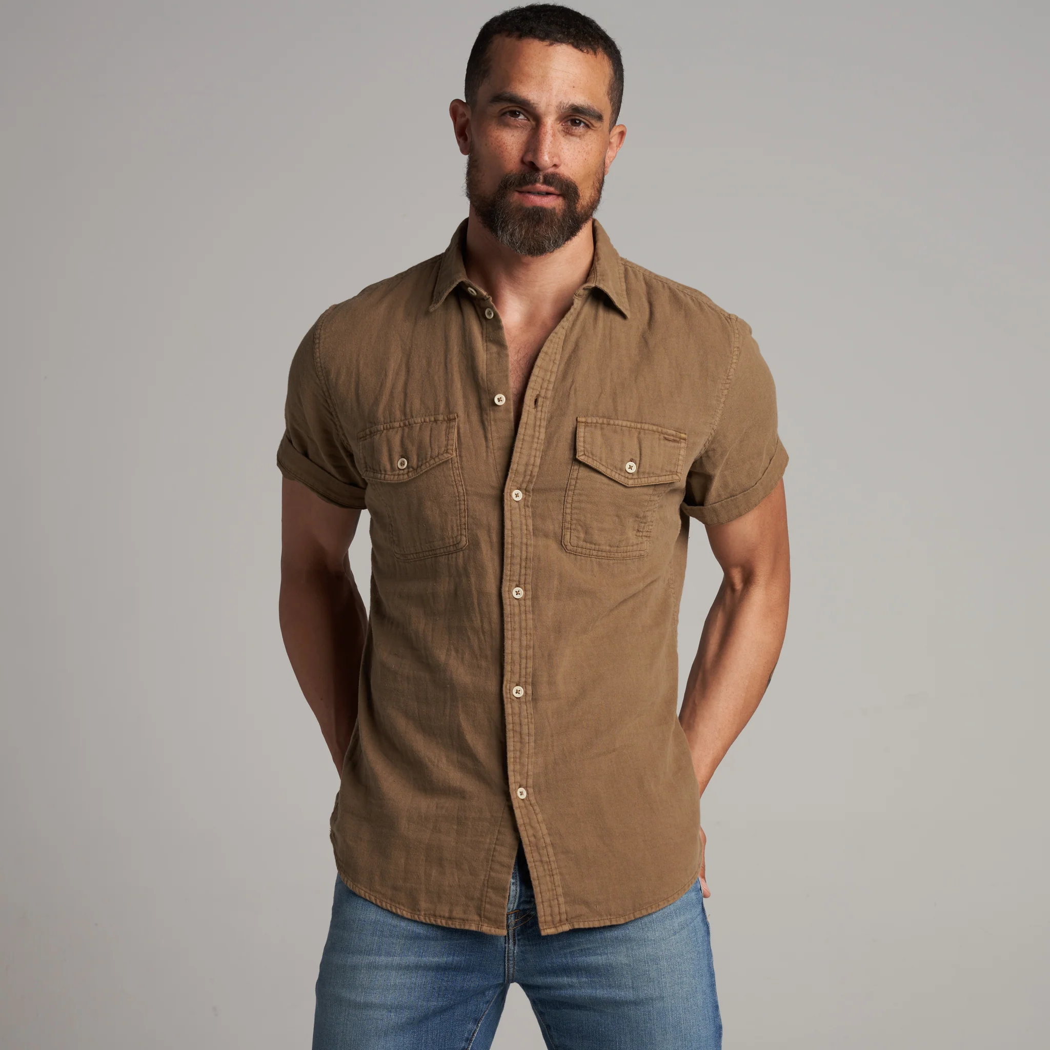 Leeds Cotton Gauze Short Sleeve Shirt - Image 21