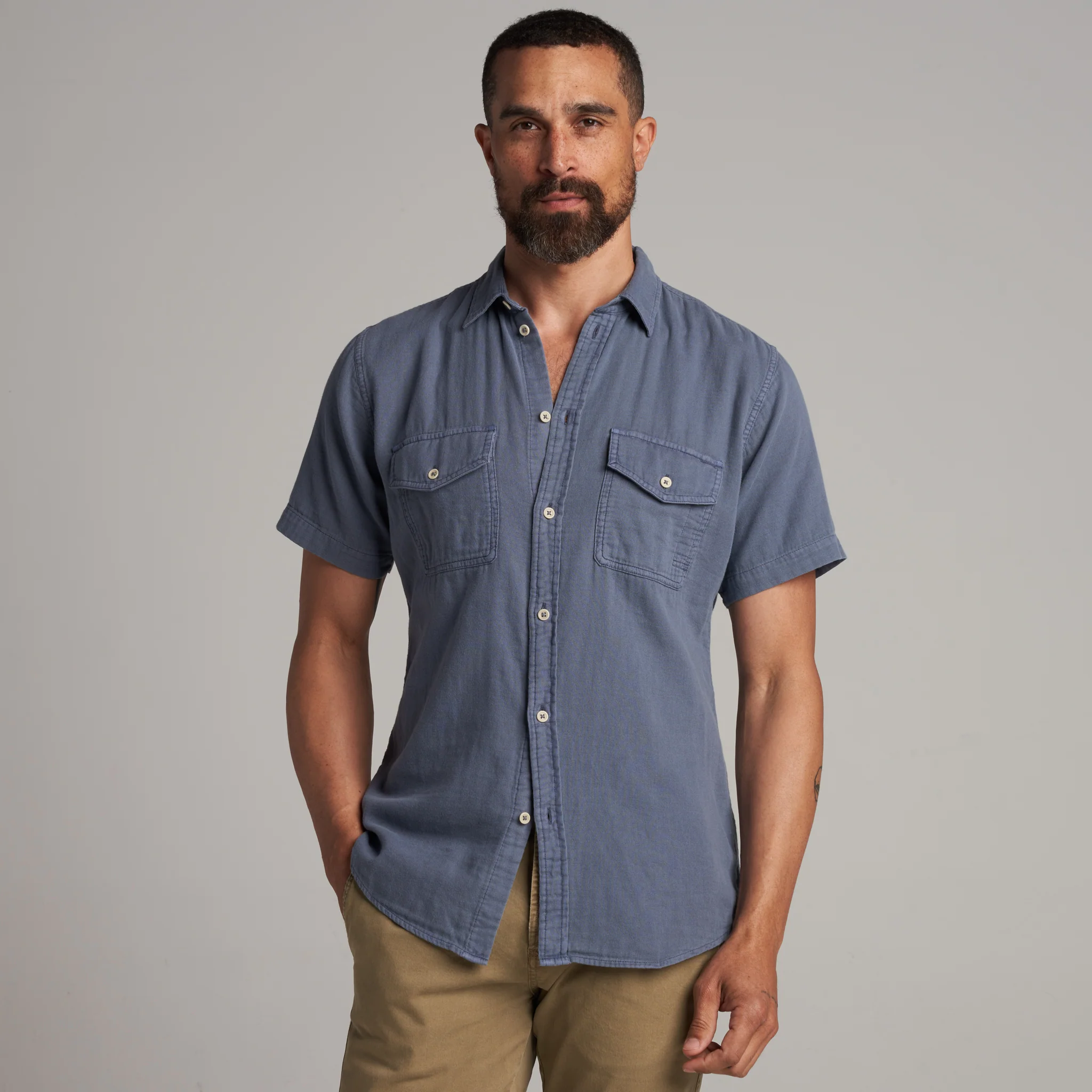 Leeds Cotton Gauze Short Sleeve Shirt - Image 5