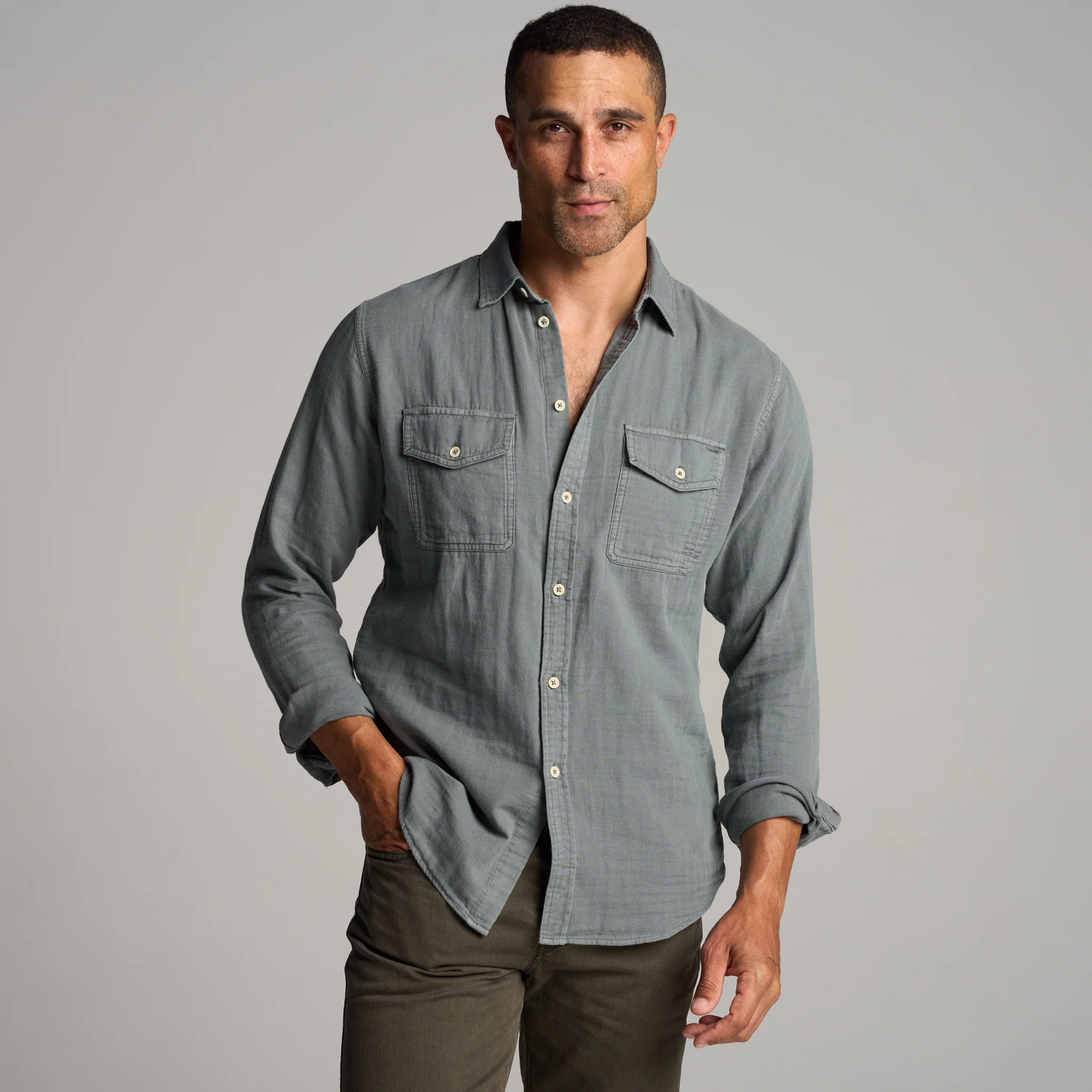 Leeds Double Layer Cotton Gauze Shirt - Image 6
