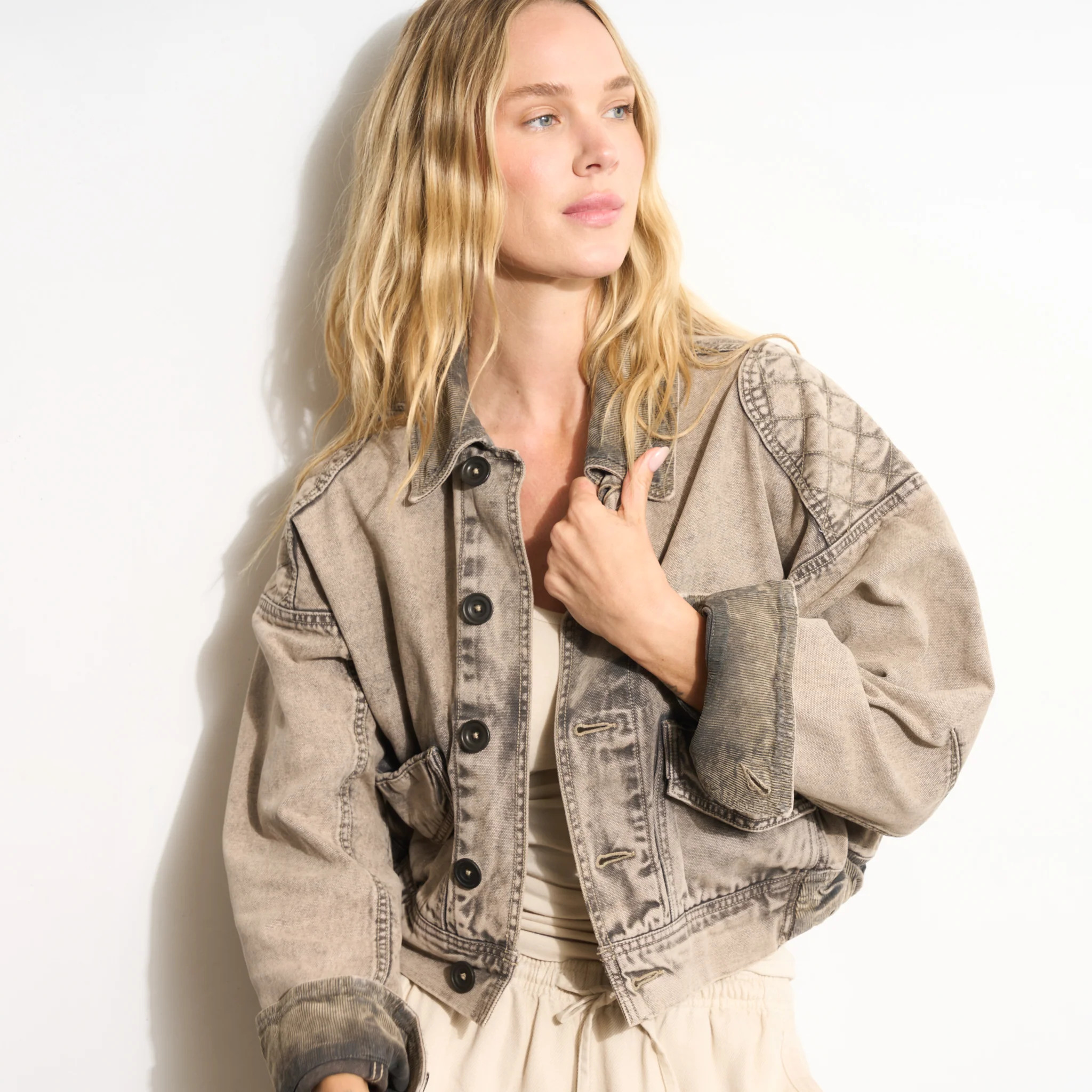 Lewis Canvas Barn Bomber - Image 3