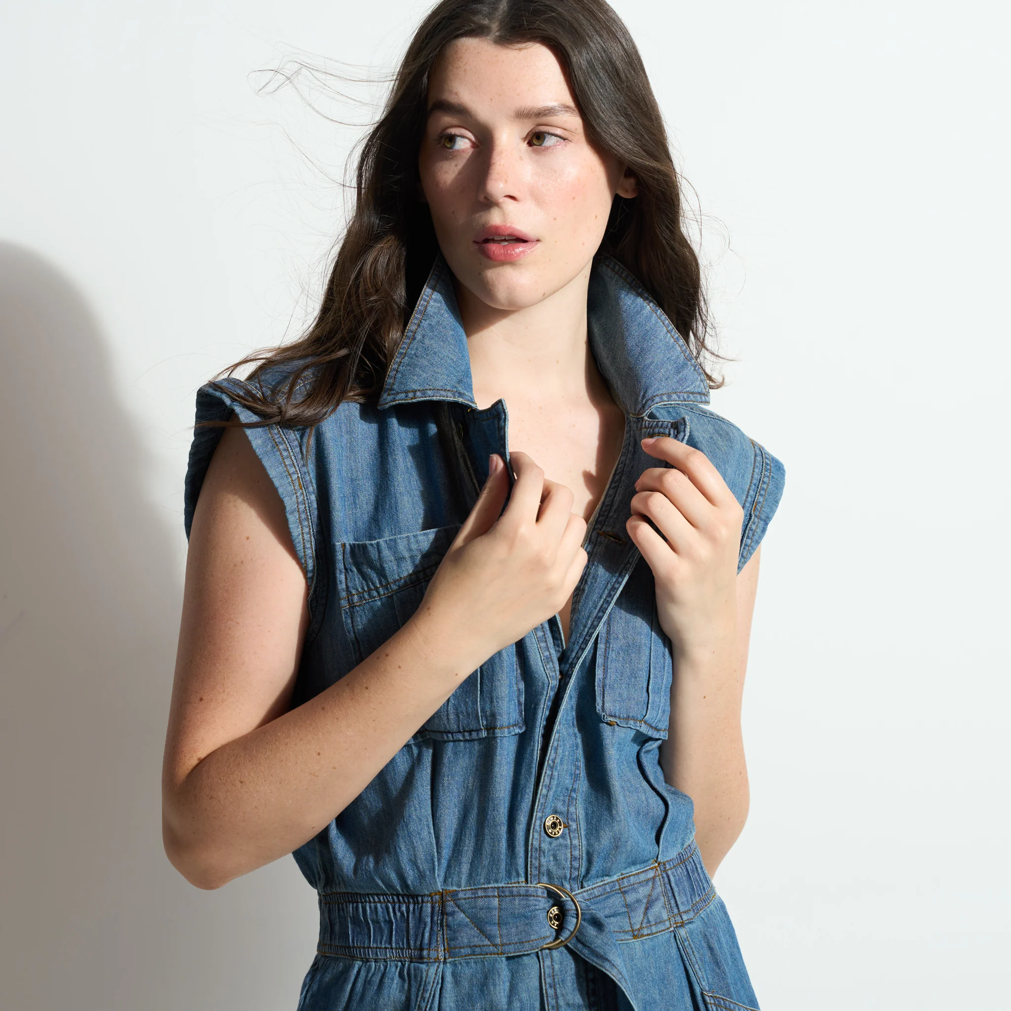 Lincoln Japanese Fluid Denim Jumpsuit - Image 3