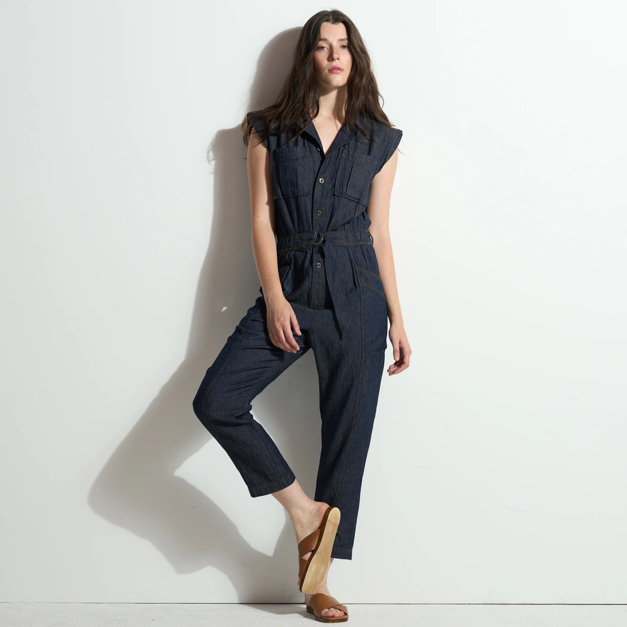 Lincoln Japanese Fluid Denim Jumpsuit - Image 6