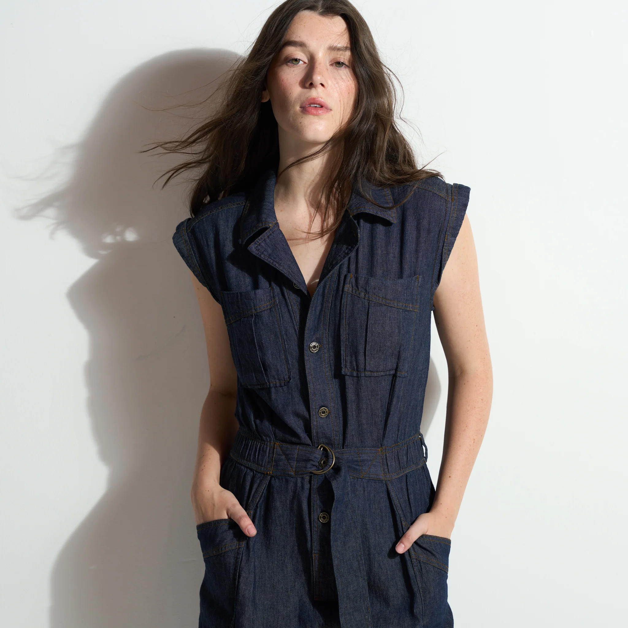 Lincoln Japanese Fluid Denim Jumpsuit - Image 7