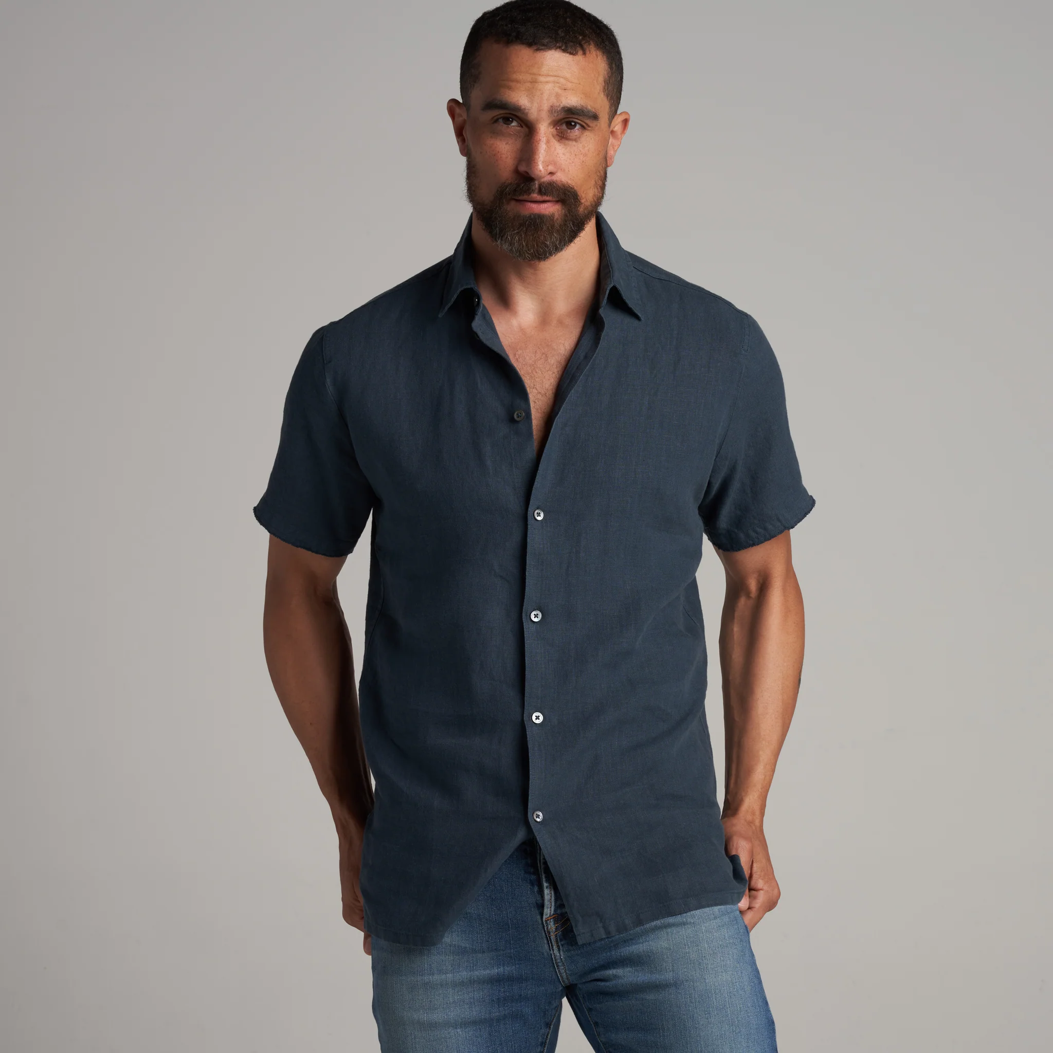 Lyons Short Sleeve Linen Shirt - Image 16