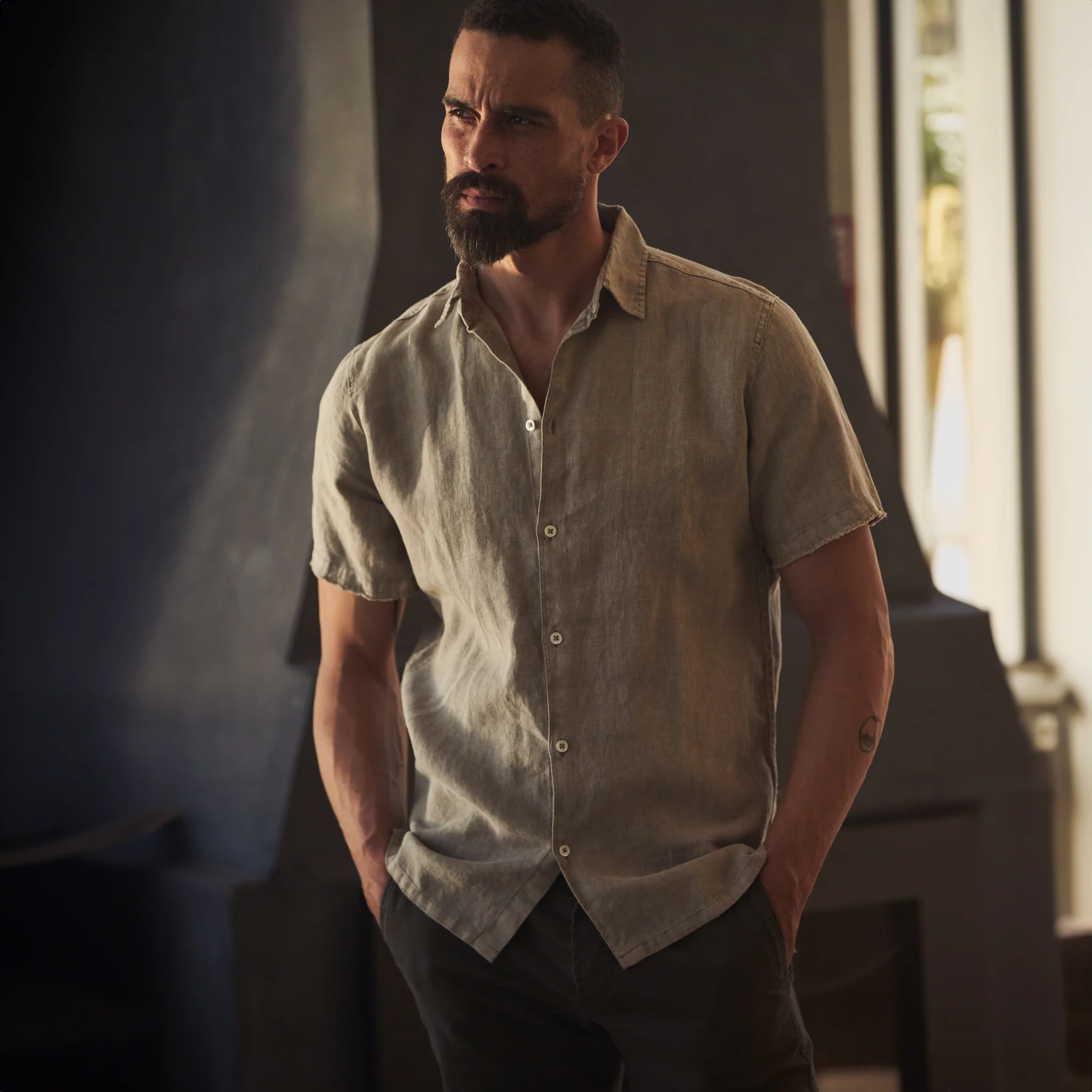 Lyons Short Sleeve Linen Shirt - Image 4