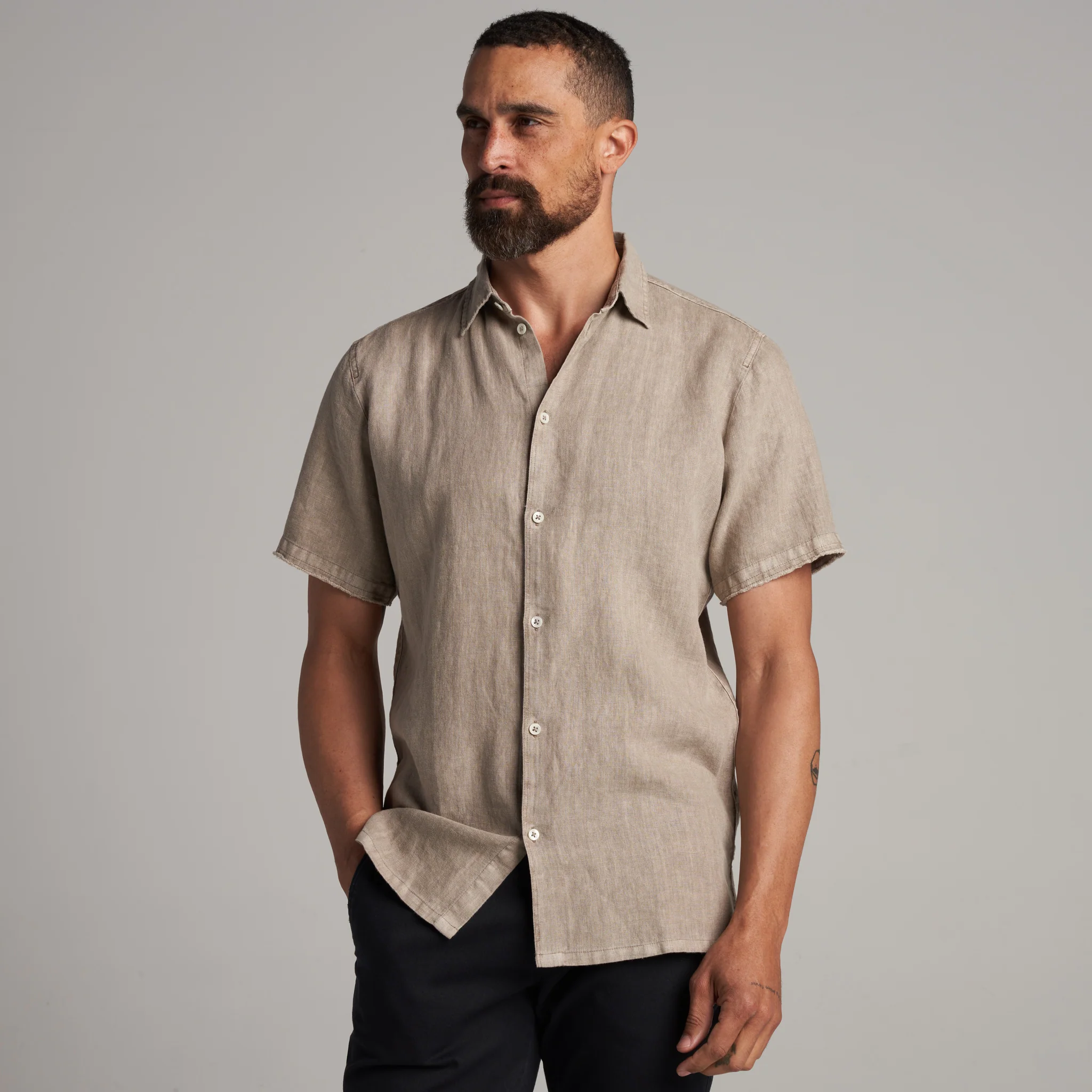 Lyons Short Sleeve Linen Shirt - Image 7