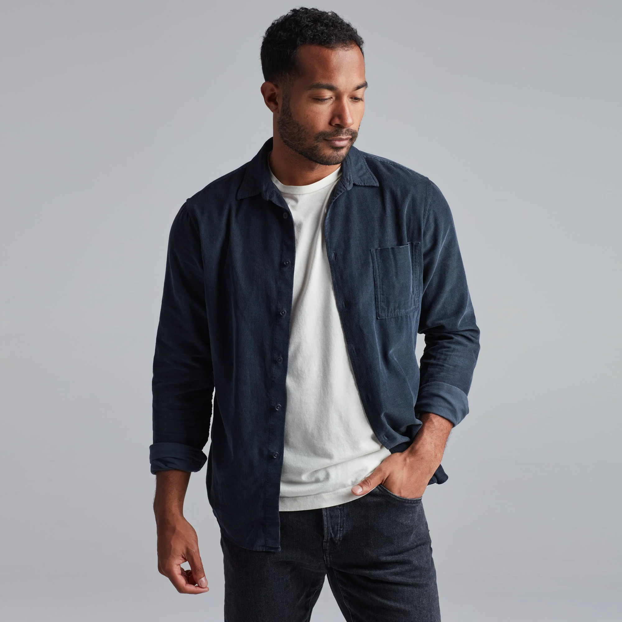 Nobel Fine Wale Cord Shirt - Image 40