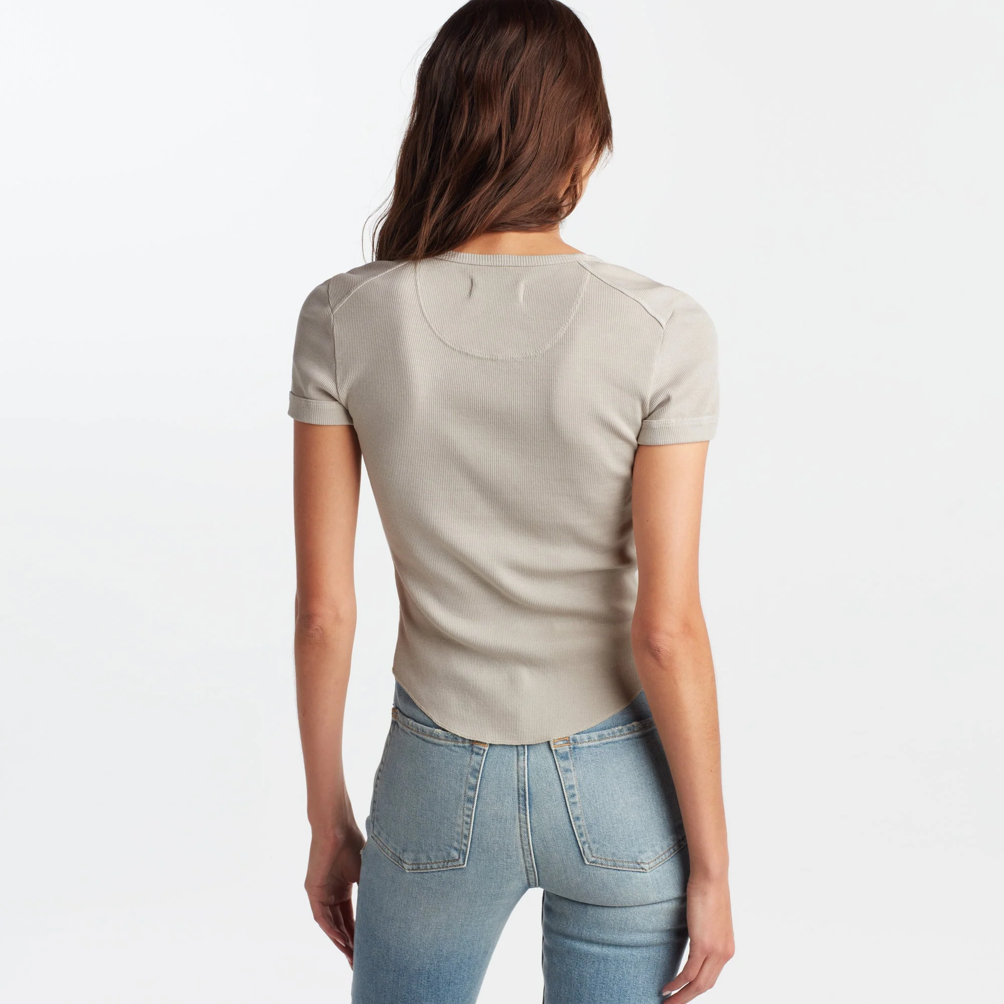 Oslo Scoop Neck Ribbed Tee - Image 5