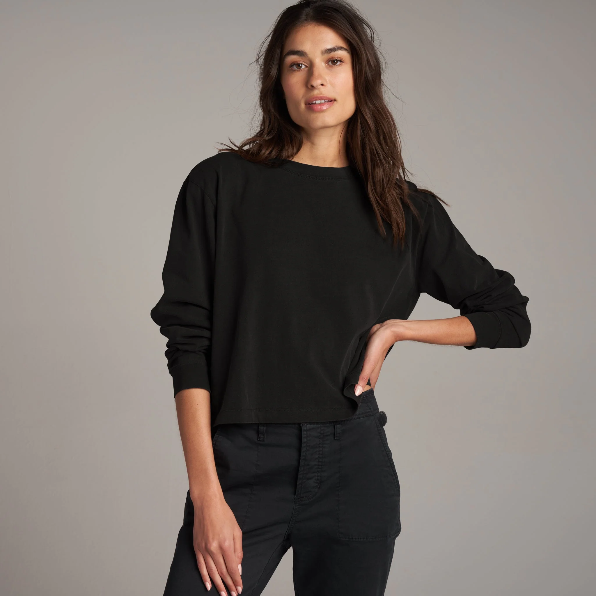 Reagan Long Sleeve Boyfriend Tee - Image 5