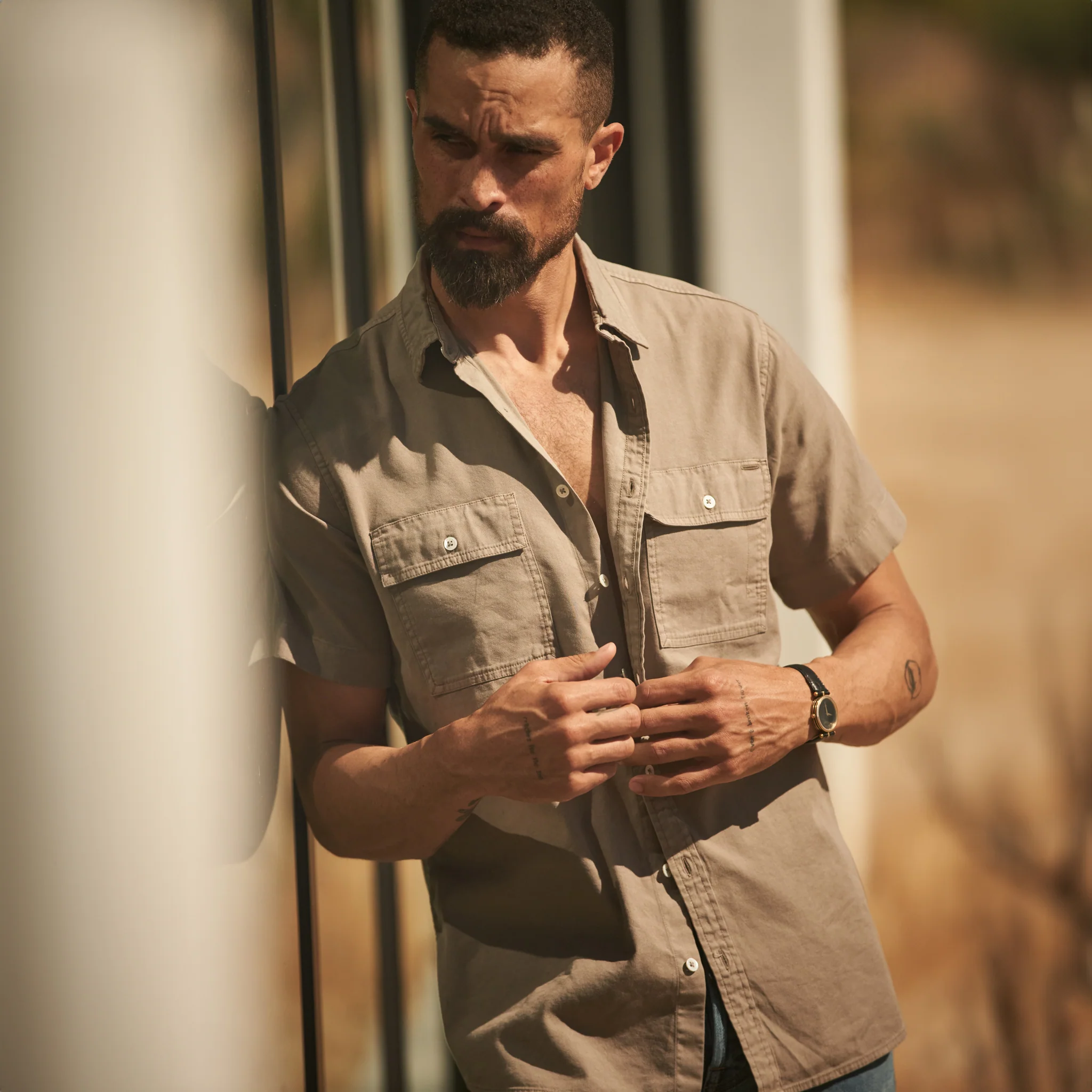 Riley Heritage Twill Short Sleeve Shirt - Image 12