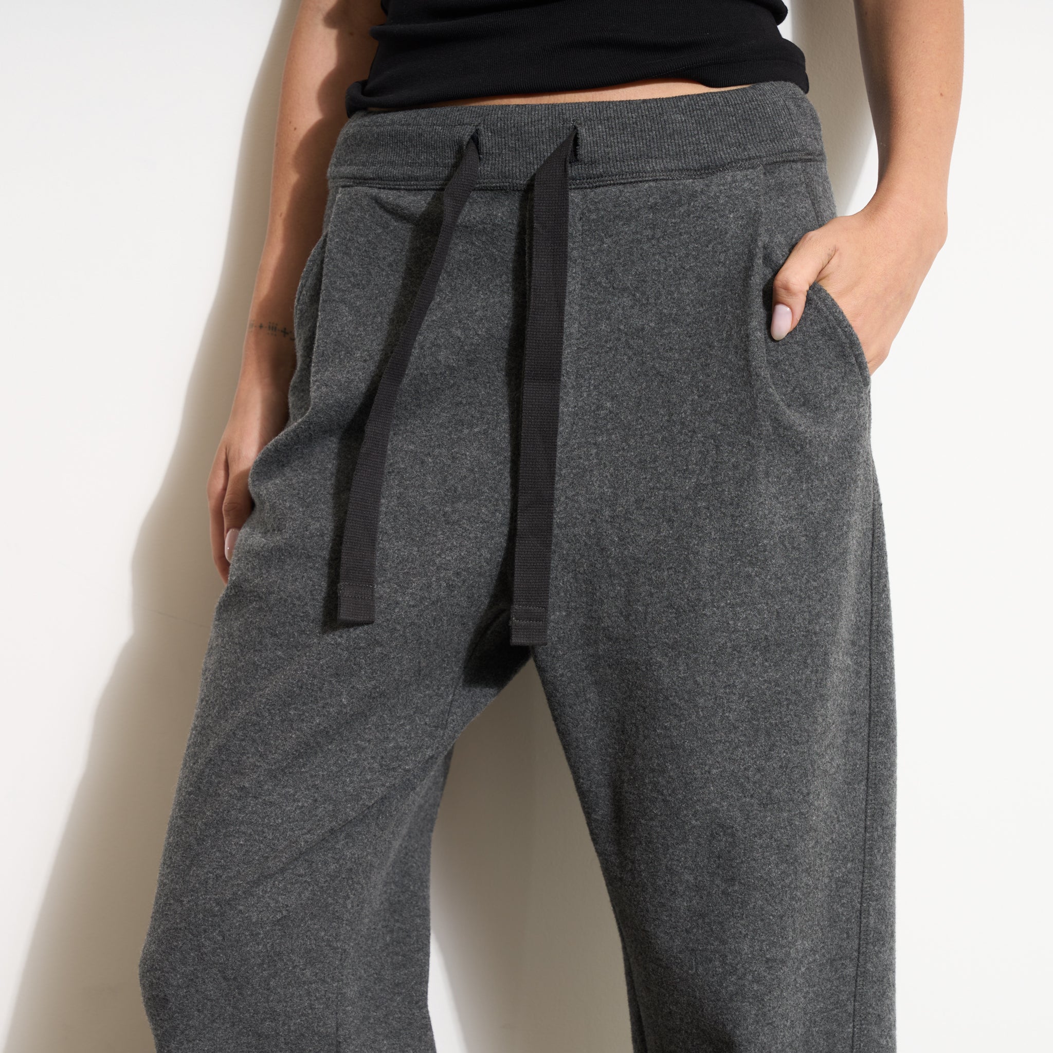 Robbie Relaxed Drawstring Felted Pant - Image 4