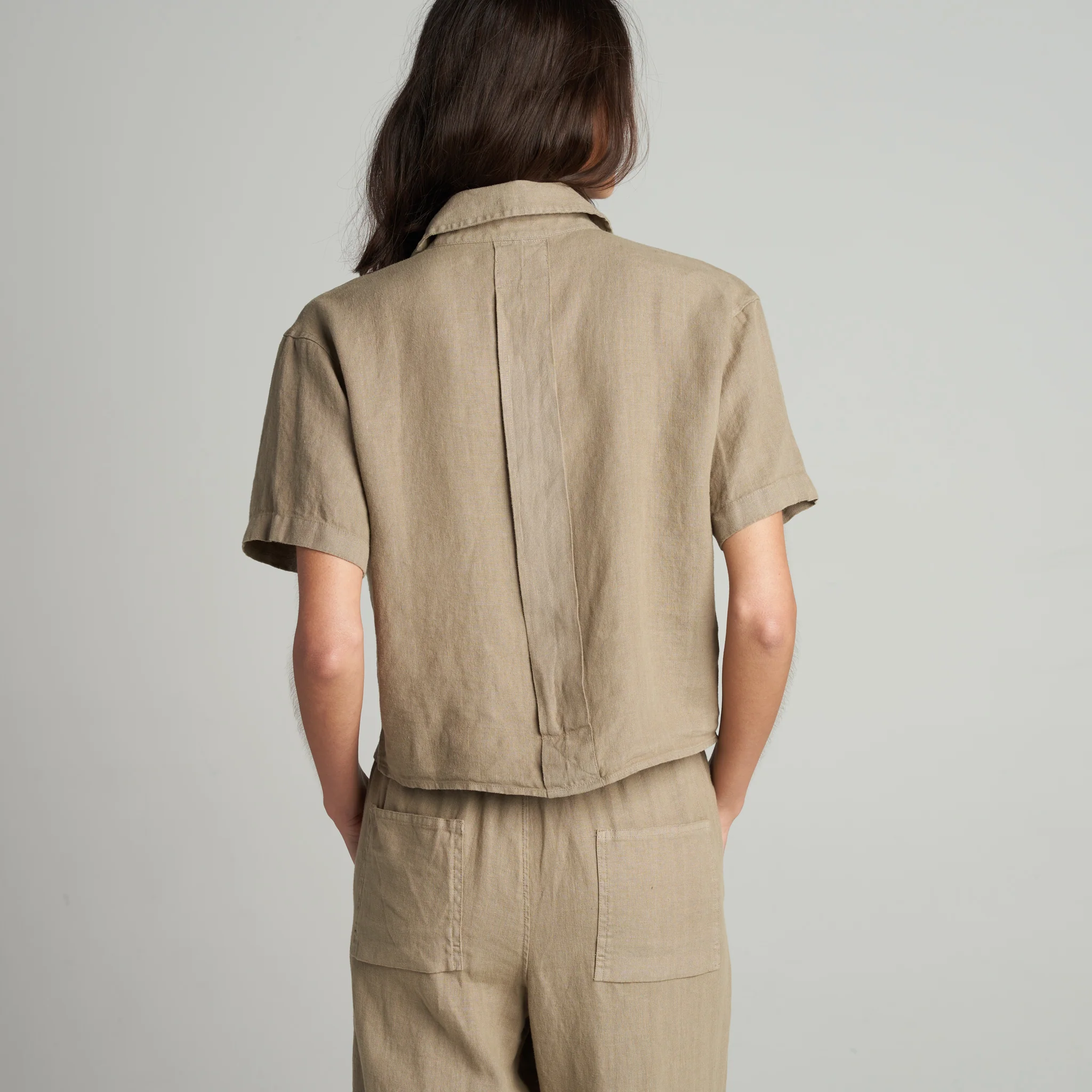 Sloane Short Sleeve Linen Blouse - Image 4