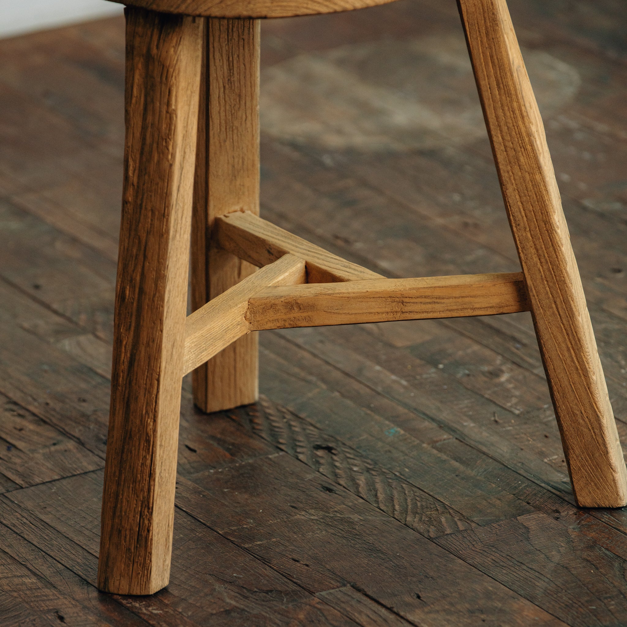Small Round Vintage Stool - Image 3