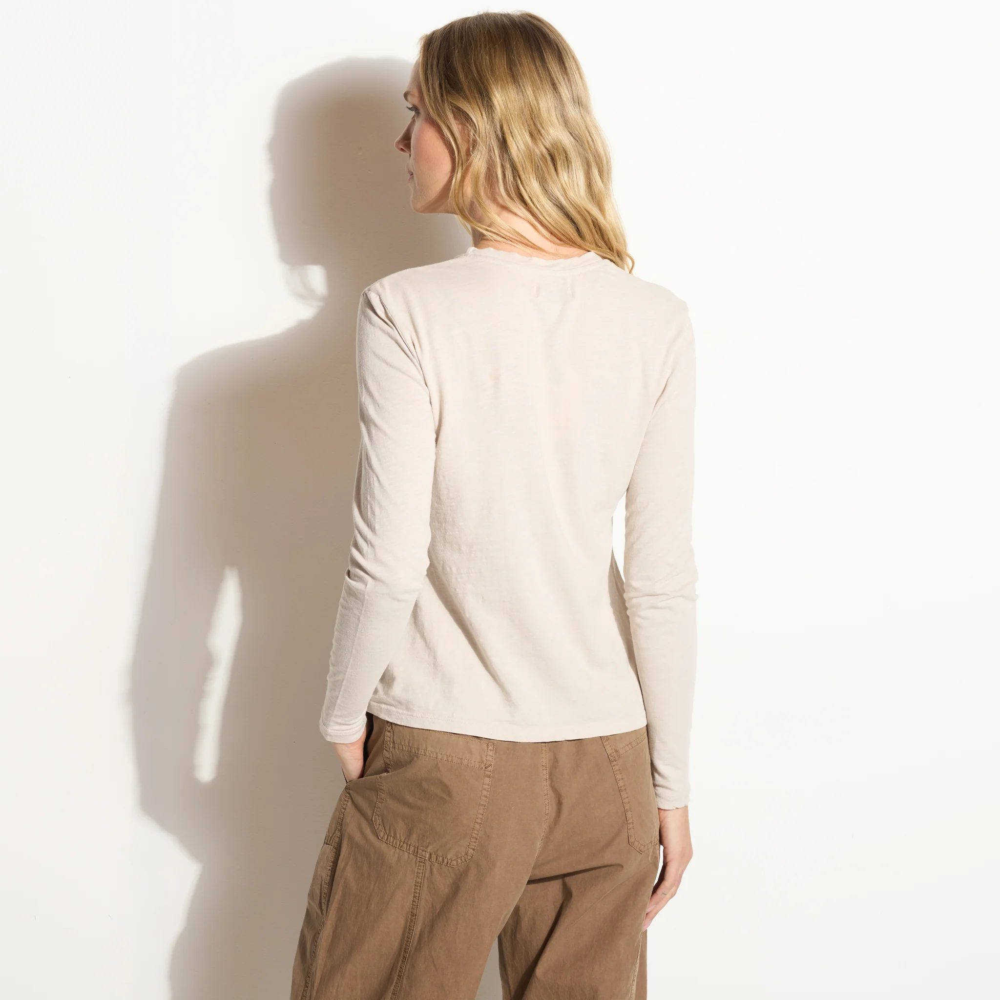 Tyler Long Sleeve Slub Crew Neck Tee - Image 3