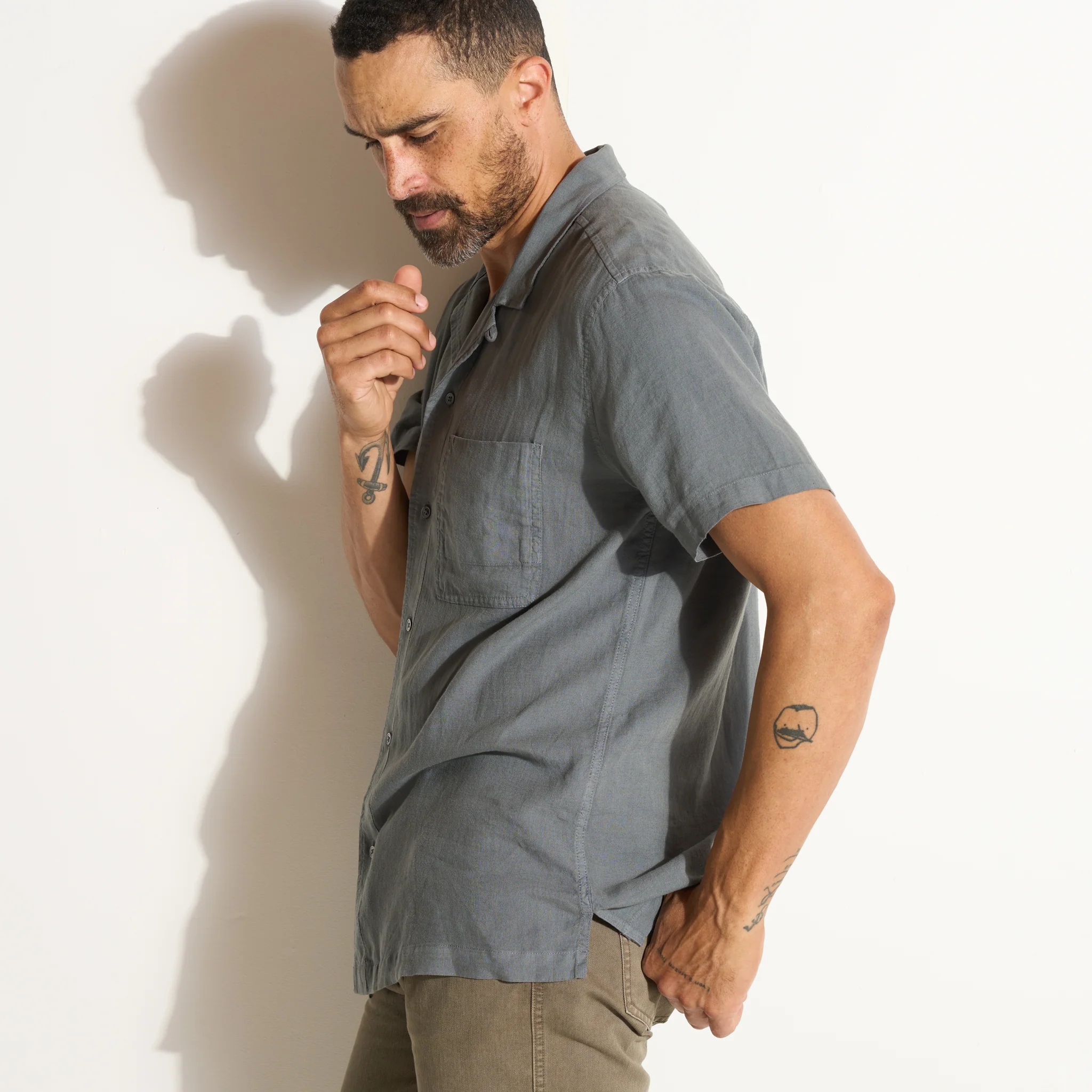 Zion Linen Tabby Weave Camp Shirt - Image 12