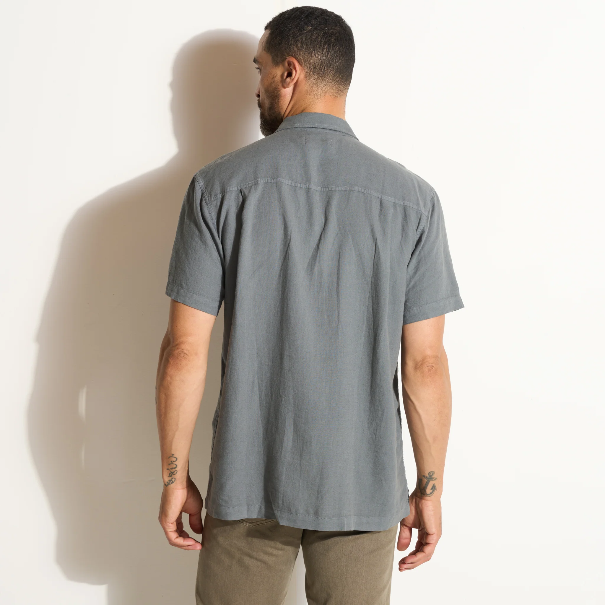 Zion Linen Tabby Weave Camp Shirt - Image 13
