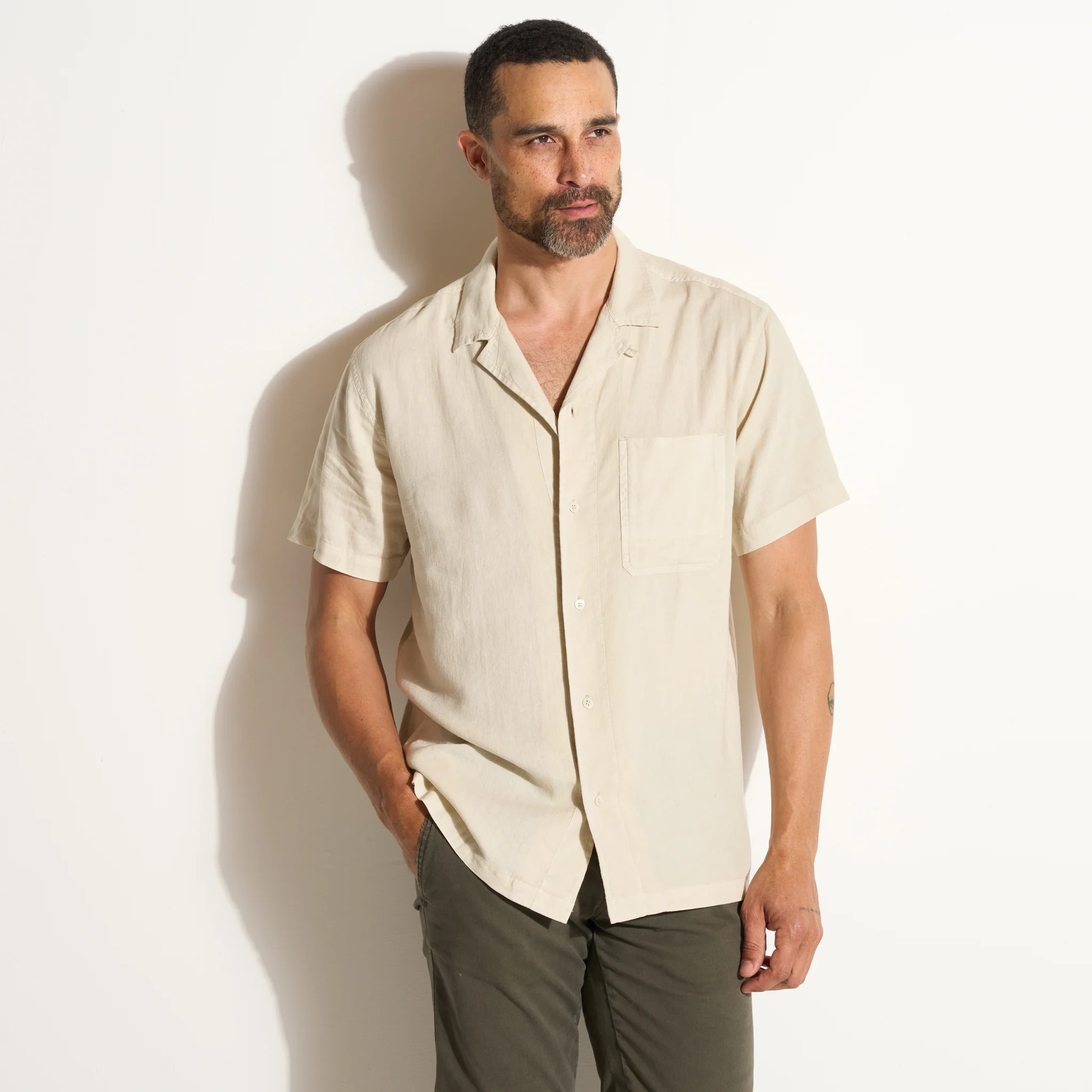 Zion Linen Tabby Weave Camp Shirt - Image 5